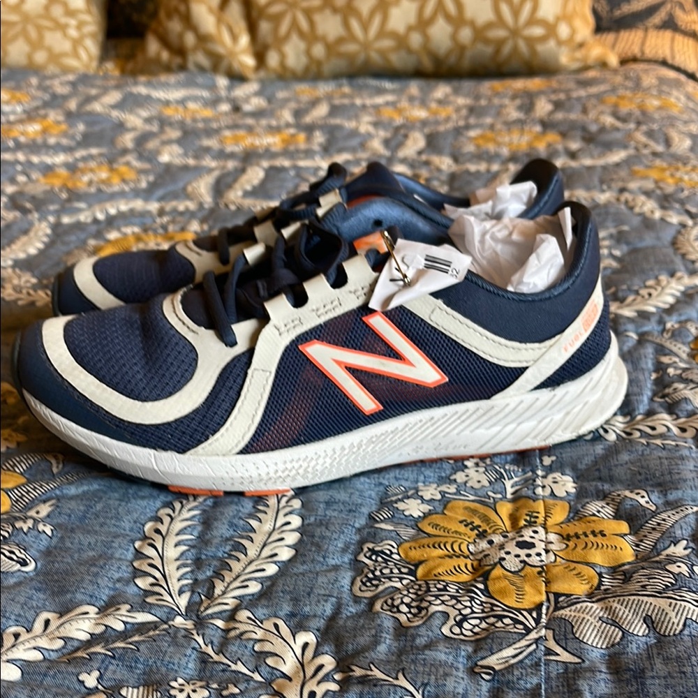 New Balance Navy and Orange Sneakers